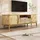 Okwish TV-Schrank 165x37x46 cm Beige/Massivholz