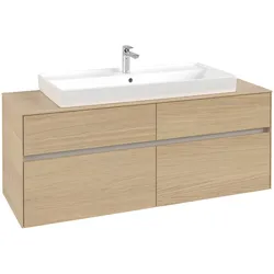 Villeroy & Boch Waschtischunterschrank „Collaro“ 1400 × 548 × 500 mm Nordic Oak, ohne Beleuchtung, für Becken mittig