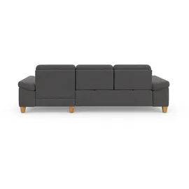 sit&more Ecksofa SIT & MORE "Westham L-Form", grau, B:275cm H:88cm T:172cm, 90% Polyester 10% Polyamid, Sofas, Ecksofa, mit Recamiere, mit oder ohne Bettfunktion, Bettkasten, Füße Eiche