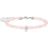 Thomas Sabo Charm-Armband »mit rosa oder schwarzen Beads, A2141-067-9-L19v, A2141-130-11-L19v«, mit Achat oder Rosenquarz