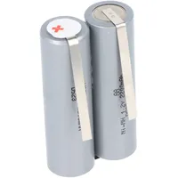 AccuCell Akku passend für Haarschneider 2,4 Volt NiMH Mignon AA 2000 mAh 49x15x28 mm