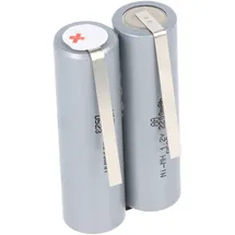 AccuCell Akku passend für Haarschneider 2,4 Volt NiMH Mignon AA 2000 mAh 49x15x28 mm