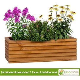 BooGardi Blumenkasten mit Einsatz · Hellbraun 44cm x 20cm x 14cm · 4 Farben 3 Größen · Pflanzgefäß für · · Terrasse