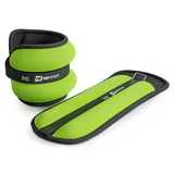 Hop-Sport Gewichtsmanschetten für Fuß- oder Handgelenk - Armgewichte Knöchelgewichte Set 2x 0,5kg, 1kg, 1,5kg, 2kg, 2,5kg (2x1kg)