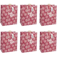 Clairefontaine 6x Zitrusfrüchte, Geschenktasche 26,5x14x33cm Rot X-32781-2C