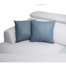 Mendler Sofa HWC-G44, Ecksofa L-Form 3-Sitzer, Liegefläche Nosagfederung Taschenfederkern verstellbar 277cm links, hellgrau