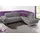 Cotta Ecksofa "Chef L-Form", grau, B:257cm H:72cm T:206cm, Luxus-Microfaser (100% Polyester);Kunstleder Softlux;Leder Advantage (abgedecktes Spalt-Rindsleder), Rückseite mit schwarzem Spannstoff bezogen;NaturLEDER (echtes Rindsleder), Rückseite mit schwarzem 