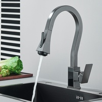 Grau Küchenarmatur Ausziehbar Brause Einhandmischer Wasserhahn Spültischarmatur