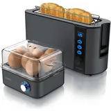 Arendo Langschlitz-Toaster Grau