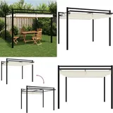Vidaxl - Gartenpavillon mit ausziehbarem Dach Creme 3x3 m Aluminium - Gartenpavillon - Pavillon - Sonnenschutz - Terrasse - Gartenmöbel - Home &