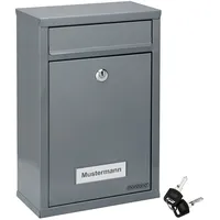 Monzana MONZANA® Briefkasten Namensschild 2 Schlüssel Silber