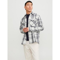 JACK & JONES Langarmhemd »JPRCCROY SPRING CHECK OVERSHIRT L/S SN«, Gr. L - N-Gr, cloud dancer, , 39596165-L N-Gr