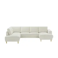 Sofa.de Wohnlandschaft Samia ¦ creme ¦ Maße (cm): B: 303 H: 76 T: 200