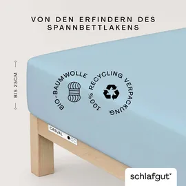 schlafgut Casual 120 x 200 - 130 x 200 cm blue light