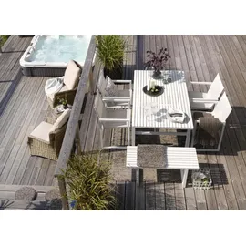 Brafab Vevi Gartentisch 230 x 95 x 73 cm Weiß/Grau