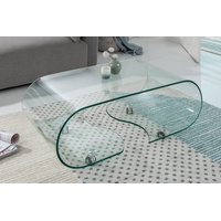 Riess Ambiente Extravaganter Glas Couchtisch FANTOME 90cm transparent, Wohnzimmertisch Glastisch