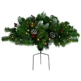 vidaXL Künstlicher Weihnachtsbaum mit LEDs Grün 40 cm PVC