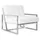 s-style möbel Loungesessel Tampa Bouclé 84 x 81 x 89 cm Weiß/Silber