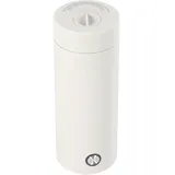 Kleiner Wasserkocher, tragbar, 450 ml, elektrischer Wasserkocher, tragbar, Thermobecher, Warmwasser, Tee, Kaffee, Heizung, Reise, 300 W, Weiß