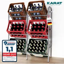Karat Getränkekistenregal 96 x 32,5 x 115,5 cm Grau