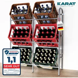 Karat Getränkekistenregal 96 x 32,5 x 115,5 cm Grau
