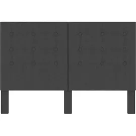 vidaXL Kopfteil Getuftet Dunkelgrau Stoff 140 x 200 cm