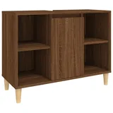 vidaXL Waschbeckenunterschrank Braun Eichen-Optik 80x33x60 cm