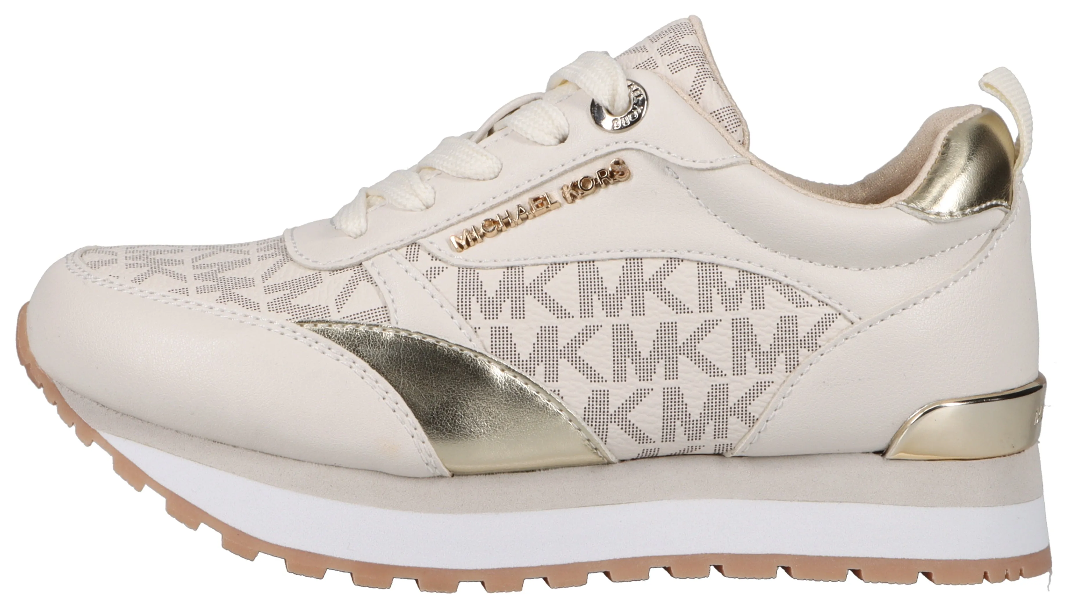 MICHAEL KORS KIDS Sneaker »BILLIE DORIAN«, mit Plateausohle, Freizeitschuh, Halbschuh, Schnürschuh MICHAEL KORS KIDS beige-goldfarben 31