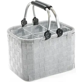 Kobolo Flaschenkorb Flaschenträger aus Nylon für 6 Flaschen 0 x 0 x 0 cm Weiß/Grau