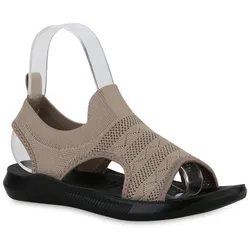 Damen Komfort Sandalen in Khaki