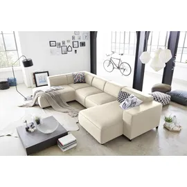 Atlantic Home Collection Wohnlandschaft Stoff U-Form 3-Sitzer Beige