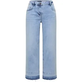 Cecil 7/8 Wide Leg Jeans, im Loose Fit Light Blue random bleached), 30, - 30W / 26L