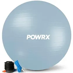 Gymnastikball Inkl Ballpumpe Und Workout I Sitzball Pilates Yoga Ball Antiburst hellblau 1000g