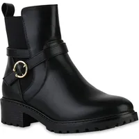 VAN HILL Biker Boots in Schwarz