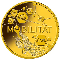 Die offizielle deutsche 50-Euro-Goldmünze 2024 "Mobilität", PZ D
