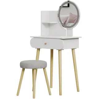 Vicco Schminktisch Edda 60 cm mit LED-Spiegel und Hocker