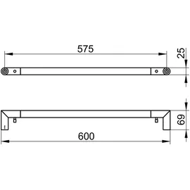 Keuco Reva Badetuchhalter Silber 12801010600
