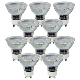 Trango GU10 LED Leuchtmittel 10er Pack 5 W 6000 K kaltweiß