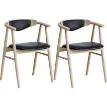 Hammel Furniture Holzstuhl Findahl by Hammel Tradition Leder beige