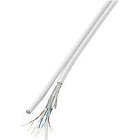 TRU Components Duplex-Netzwerkkabel CAT 6 SF/UTP 8 x 2 x 0.196mm2 Weiß