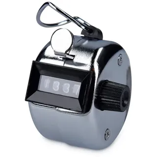 kwmobile Golf-Abschlagmatte Handzähler Counter Schrittzähler - Mechanischer Mengenzähler (1-St) silberfarben