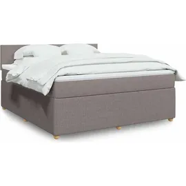 vidaXL Boxspringbett 180 x 200 cm Taupe
