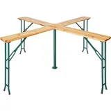 Tectake Stehtisch Quattro 241 x 241 x 103 cm Braun