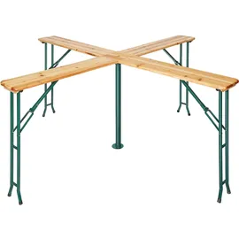 Tectake Stehtisch Quattro 241 x 241 x 103 cm Braun