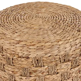 Beliani Pouf Geflecht 40 x 40 x 40 cm Beige