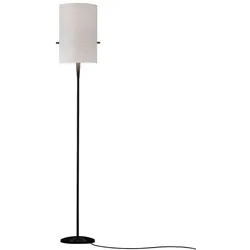serien lighting Club Floor L Stehleuchte schwarz beschichtet, Schirm Melange grau