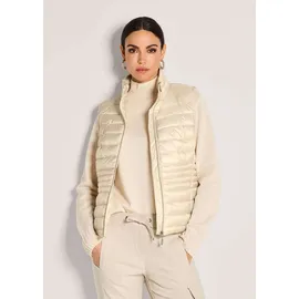 Madeleine Kurzweste MADELEINE "Steppweste Verkürzte Steppweste für Damen", Damen, Gr. 46, weiß (perlweiß), Obermaterial: 100% Polyamid PA., Modern, Westen, Steppweste