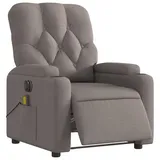 vidaXL Massagesessel Elektrisch 86,5 x 93,5 x 0 cm Taupe mit Vibrationsmassage