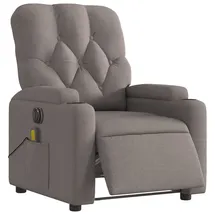 vidaXL Massagesessel Elektrisch 86,5 x 93,5 x 0 cm Taupe mit Vibrationsmassage