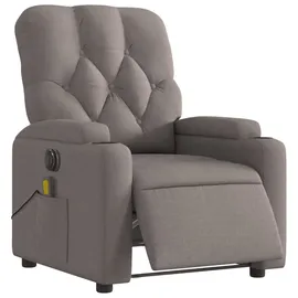 vidaXL Massagesessel Elektrisch 86,5 x 93,5 x 0 cm Taupe mit Vibrationsmassage